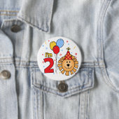 Lion Face 2e verjaardag Ronde Button 7,6 Cm (In situ)