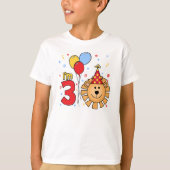 Lion Face 3rd Birthday T-shirt (Voorkant)