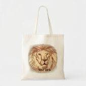 Lion Face aangepaste naam Canvas tas (Voorkant)