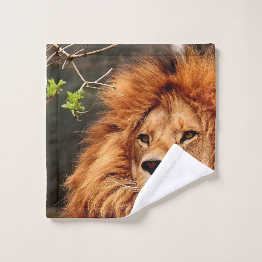 Lion Face Bathroom Towel set Bad Handdoek (Wasdoekje)