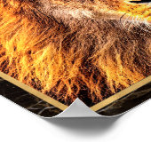 Lion Face Closeup Photo Afbeelding Print Poster (Hoek)
