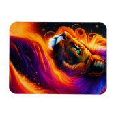 Lion Face Colorful Painting Art Magneet (Horizontaal)