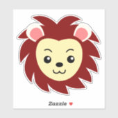 Lion Face Custom-Cut Vinyl Sticker (Vel)