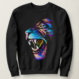 Lion Face Drawing - Colorful Lion Sweatshirt