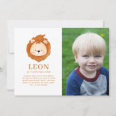 Lion Face Fotouitnodiging Kaart (Voorkant)
