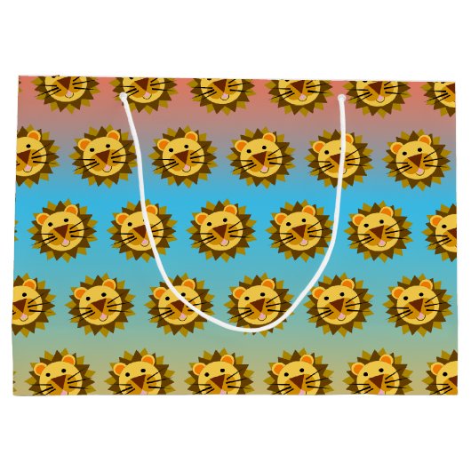 Lion Face glimlachen Groot Cadeauzakje (Achterkant)