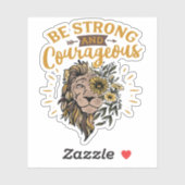 Lion Face is sterk en moedig Sticker (Vel)