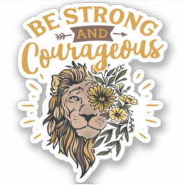 Lion Face is sterk en moedig Sticker
