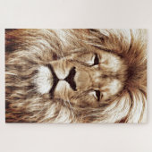 Lion Face Jigzaag Puzzle Legpuzzel (Horizontaal)