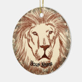 Lion Face Keramisch Ornament (Links)