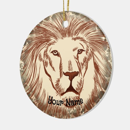 Lion Face Keramisch Ornament (Links)