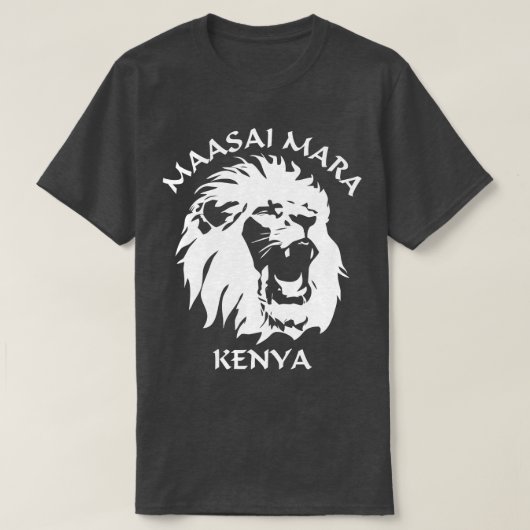 Lion Face Maasai Mara Kenia National Reserve T-shirt (Design voorkant)