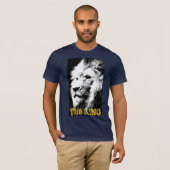 Lion Face Mannen Bella Canvas korte hoes blauw T-shirt (Voorkant volledig)