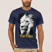 Lion Face Mannen Bella Canvas korte hoes blauw T-shirt (Voorkant)