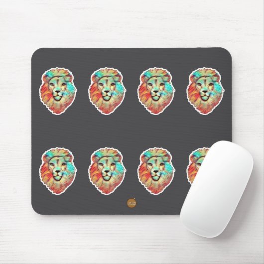 Lion Face Mouse Mat Muismat (Met muis)