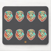 Lion Face Mouse Mat Muismat (Voorkant)