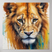 Lion Face Poster (Voorkant)