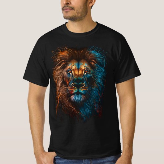 Lion Face Shirt, Shirt van de Afrikaanse Safari (Voorkant)