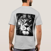 Lion Face Sjabloon Back Side Design Pop Art Mannen T-shirt (Achterkant)