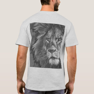 Lion Face Sjabloon Pop Art Mannen Modern T-shirt
