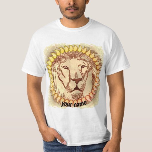 Lion Face T-shirt op maat (Voorkant)