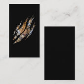 Lion Face Tiger Safari Claw Torn Visitekaartje (Voorkant / Achterkant)