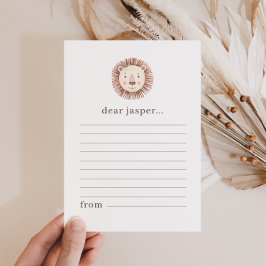 Lion Face Time Capsule Note Kaart