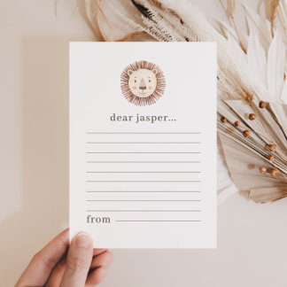Lion Face Time Capsule Note Kaart