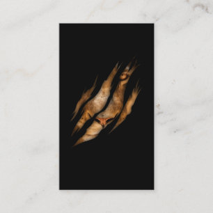 Lion Face Torn Claw Wild Animal Cat Safari King Visitekaartje