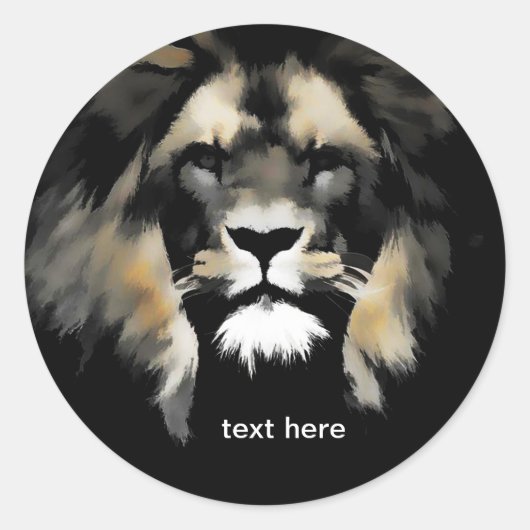 Lion Face Wildlife Stickers (Voorkant)
