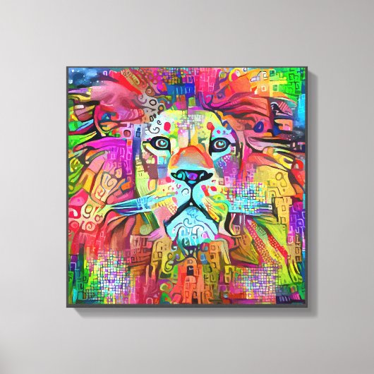 Lion-Face | Zazzle_Growshop. Canvas Afdruk (Voorkant)