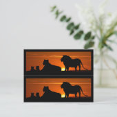 Lion Family Book Markers Briefkaart (Staand voorkant)