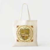 Lion Family Crest achternaam canvas tas (Voorkant)