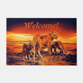 Lion Family Deurmat (Voorkant)