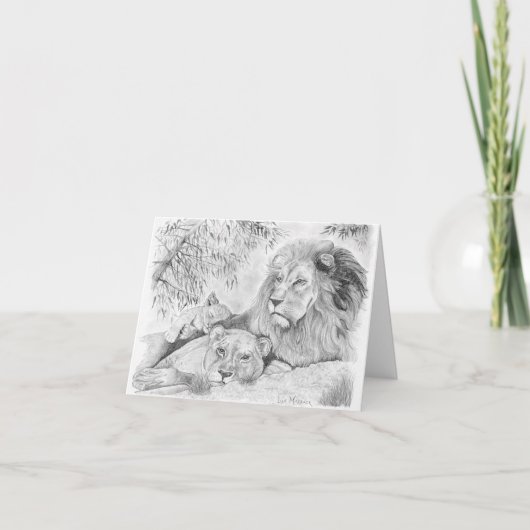 Lion Family Kaart (Voorkant)