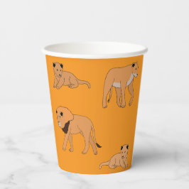 Lion Family Papieren Bekers