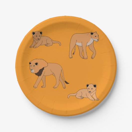 Lion Family Papieren Bordje (Voorkant)