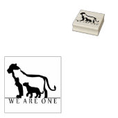 Lion Family Rubberstempel (Gestempeld)