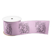 Lion Family Satin Ribbon Koppel je kleuren aan Satijnen Lint (Spoel)