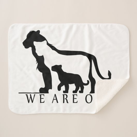 Lion Family Sherpa Deken (Voorkant (horizontaal))