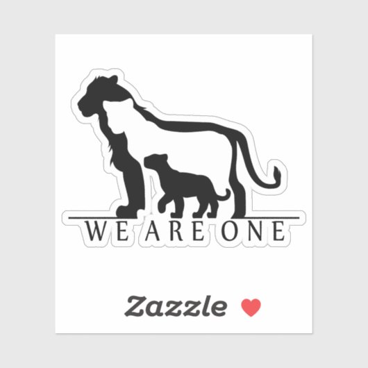 Lion Family Sticker (Vel)