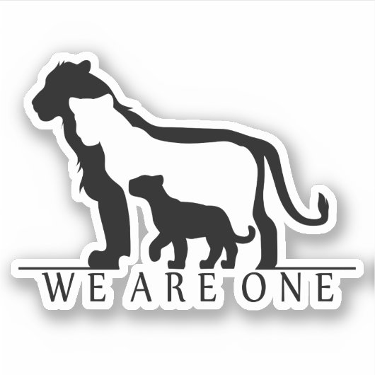 Lion Family Sticker (Voorkant)