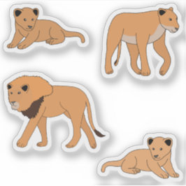 Lion Family Sticker