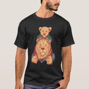 Lion Father Son Zoo Animals T-shirt