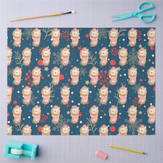 Lion-Feestdagen aanpassen Tissuepapier (Craft)