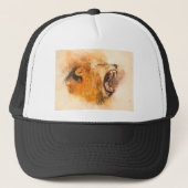 Lion Fierce Roar Splatter Trucker Pet (Voorkant)