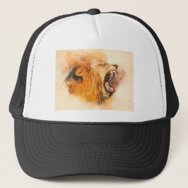 Lion Fierce Roar Splatter Trucker Pet
