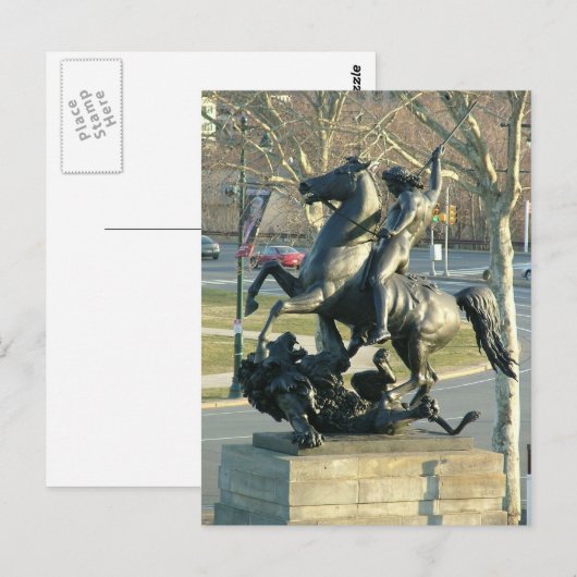 Lion Figher Briefkaart (Voorkant / Achterkant)