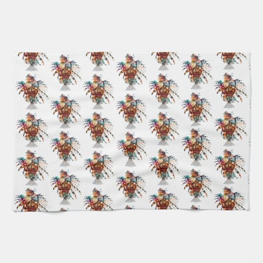 Lion Fish Rainbow Kitchen Towel Theedoek (Horizontaal)