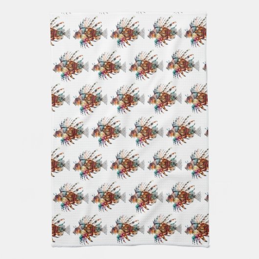 Lion Fish Rainbow Kitchen Towel Theedoek (Verticaal)